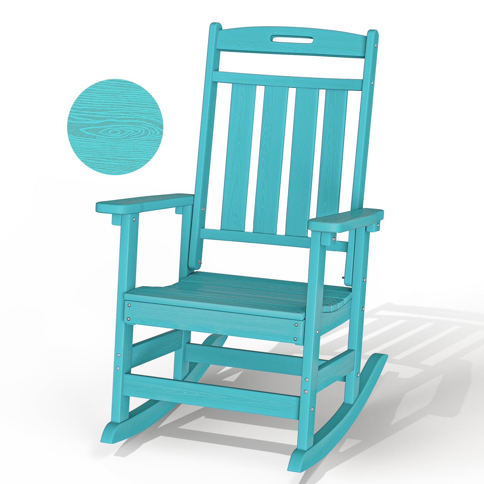 AWoutwood HDPE Rocking Chair & All- Wether Resisted - Oversize seat