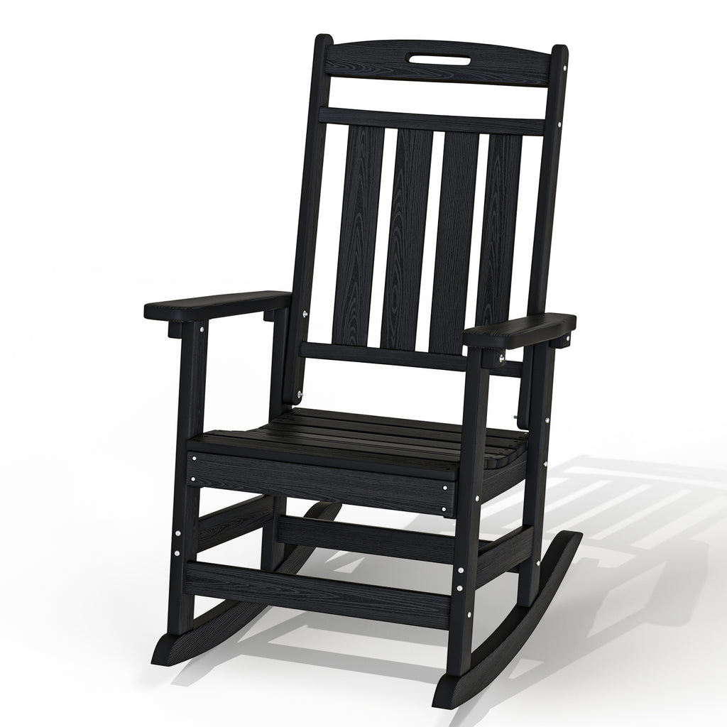 AWoutwood HDPE Rocking Chair , 1 & 2 Pack, All- Wether Resisted - Oversize seat
