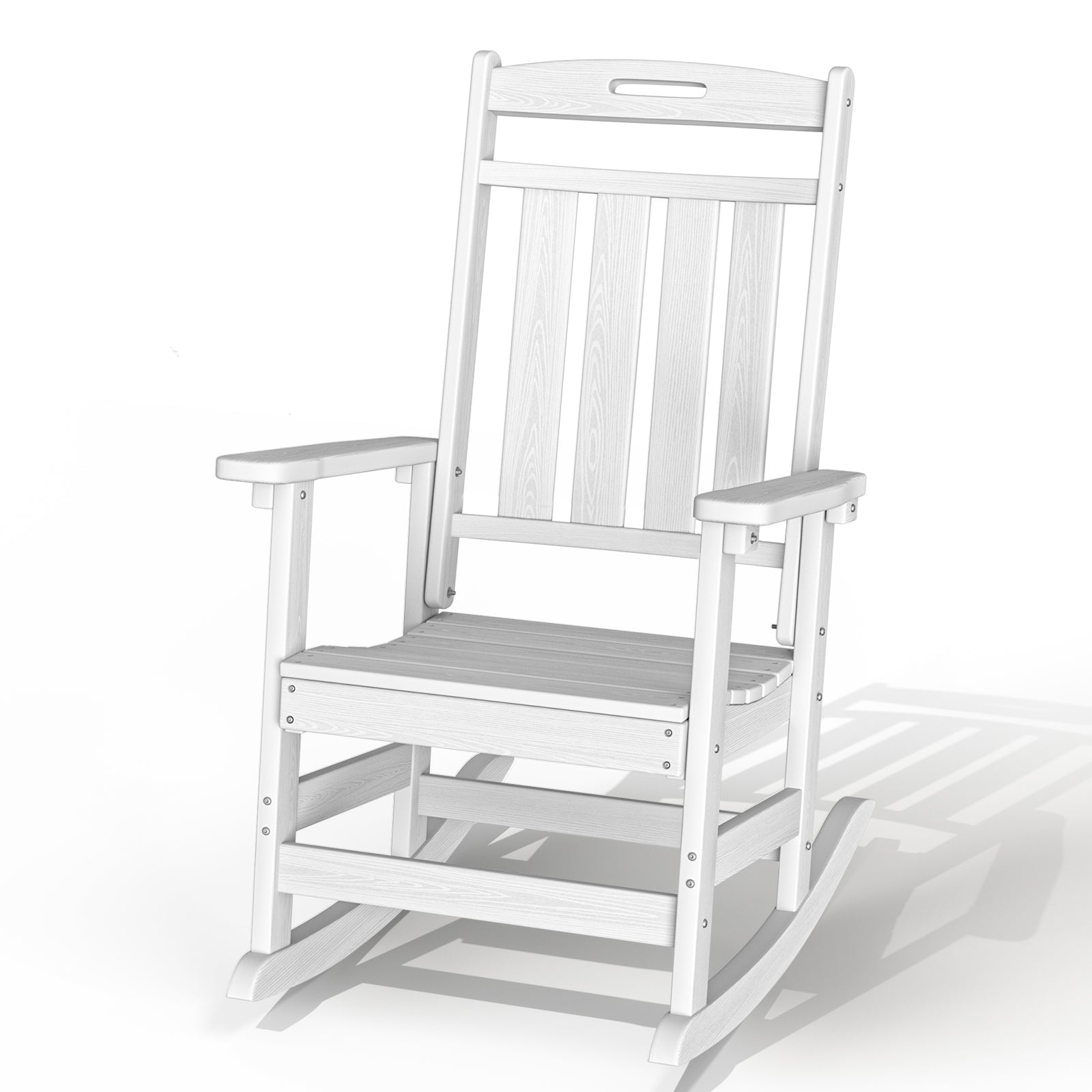 AWoutwood HDPE Rocking Chair & All- Wether Resisted - Oversize seat