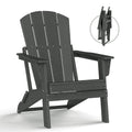 Foldable Wood Grain HDPE Adirondack Chair , 2 Pack & 4 Pack ,  all-weather , 304 Stainless Steel Hardware
