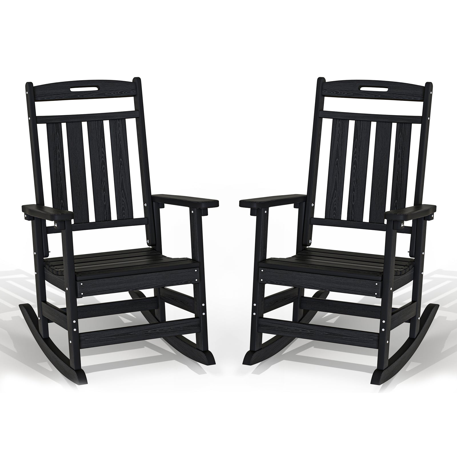 AWoutwood HDPE Rocking Chair & All- Wether Resisted - Oversize seat