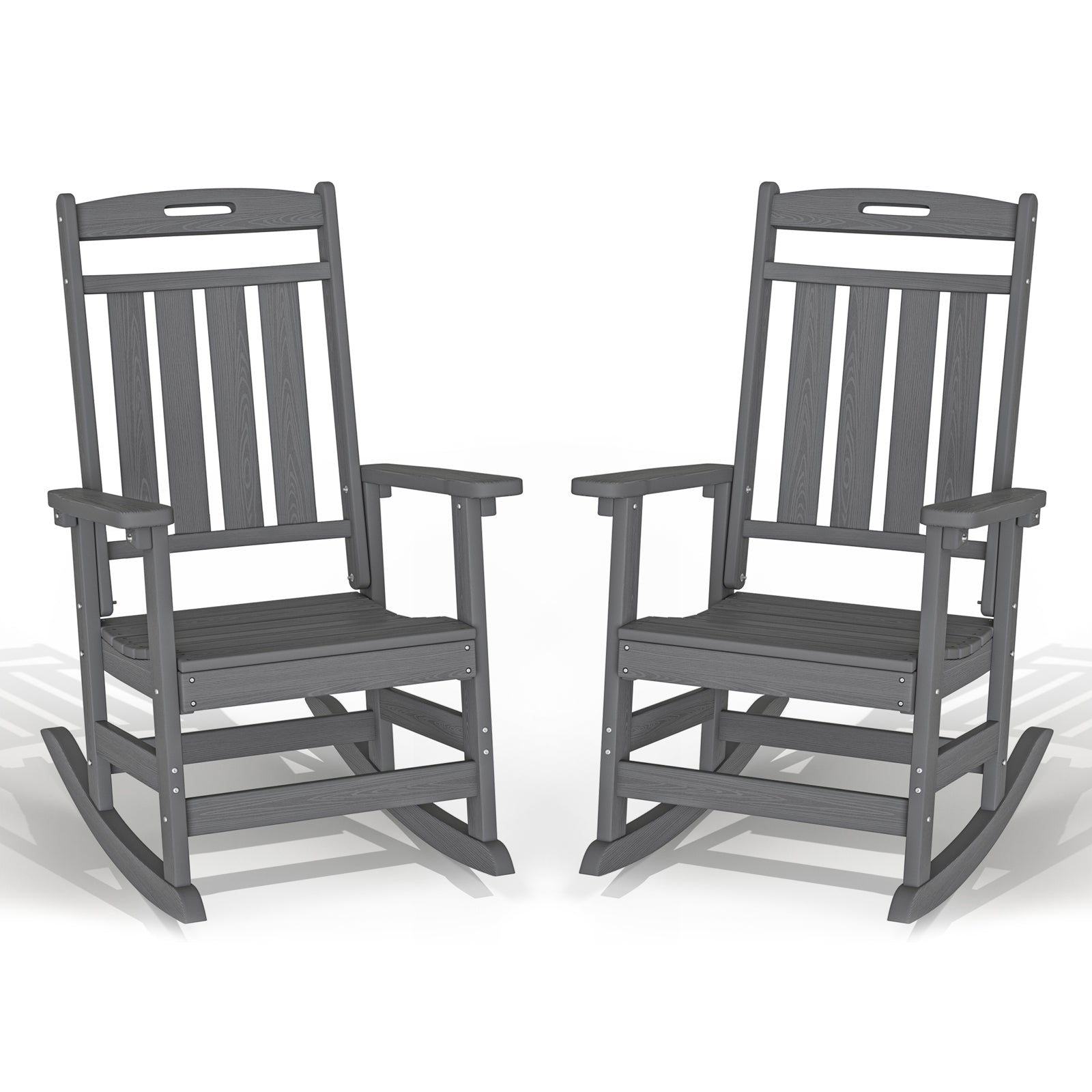 AWoutwood HDPE Rocking Chair & All- Wether Resisted - Oversize seat
