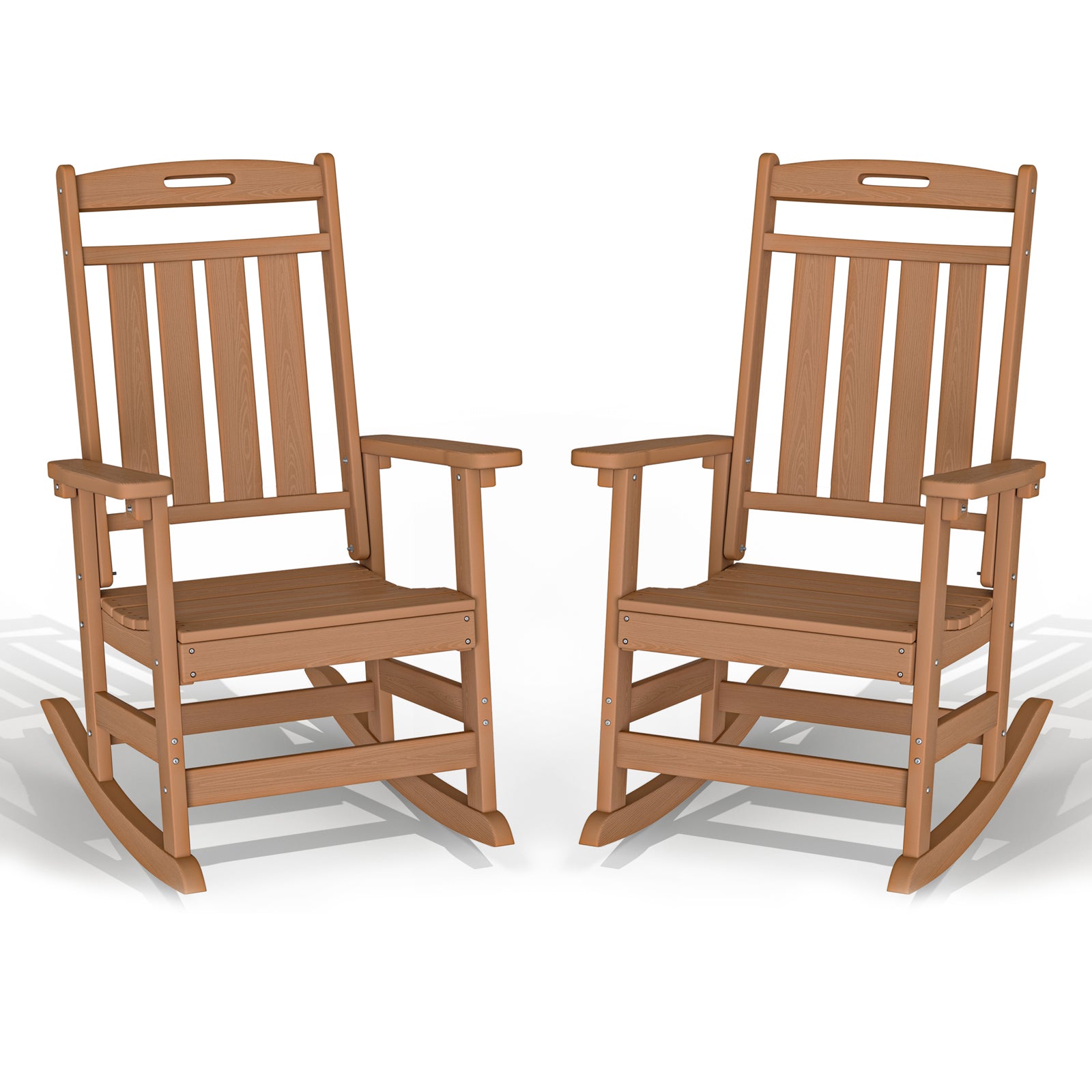 AWoutwood HDPE Rocking Chair & All- Wether Resisted - Oversize seat