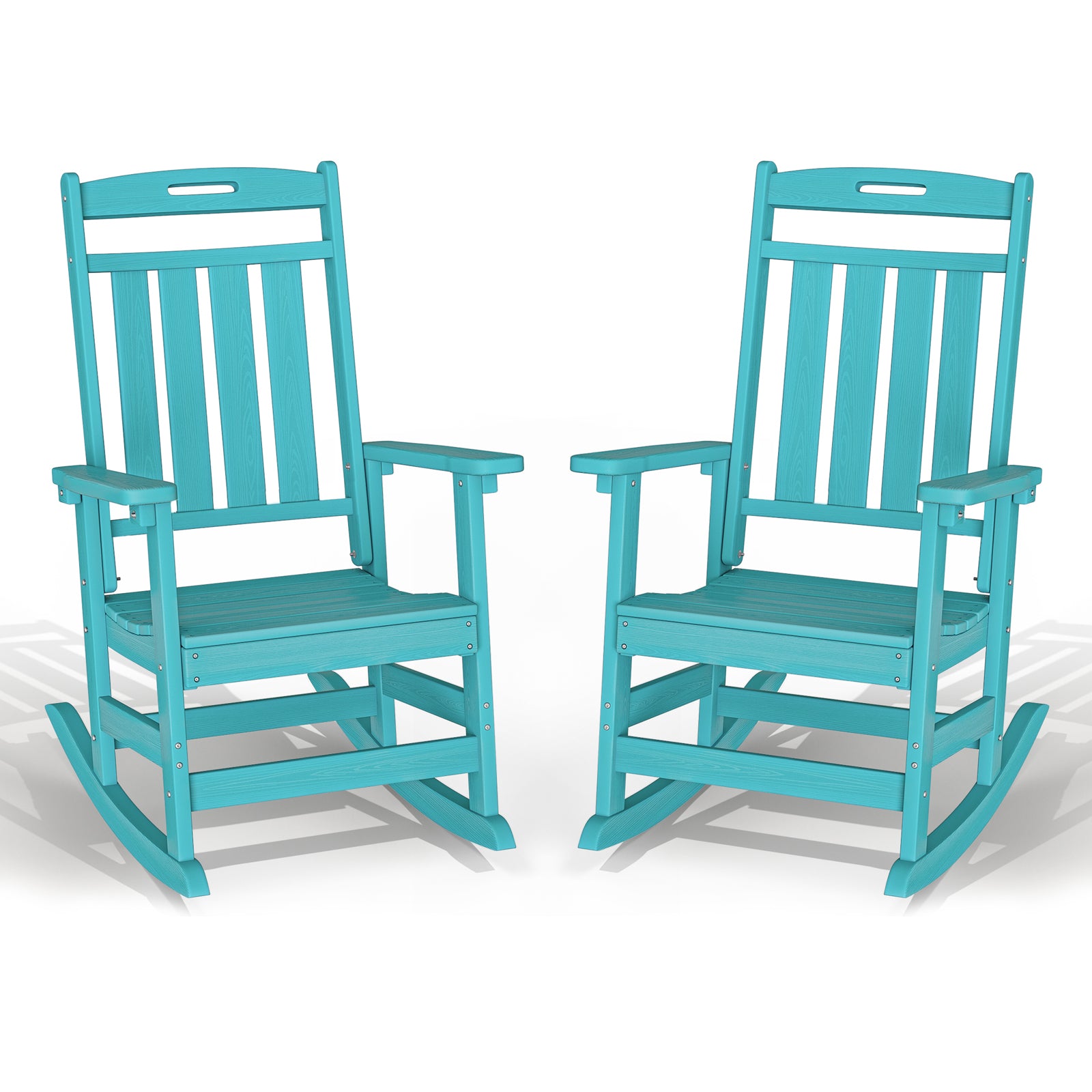 AWoutwood HDPE Rocking Chair & All- Wether Resisted - Oversize seat