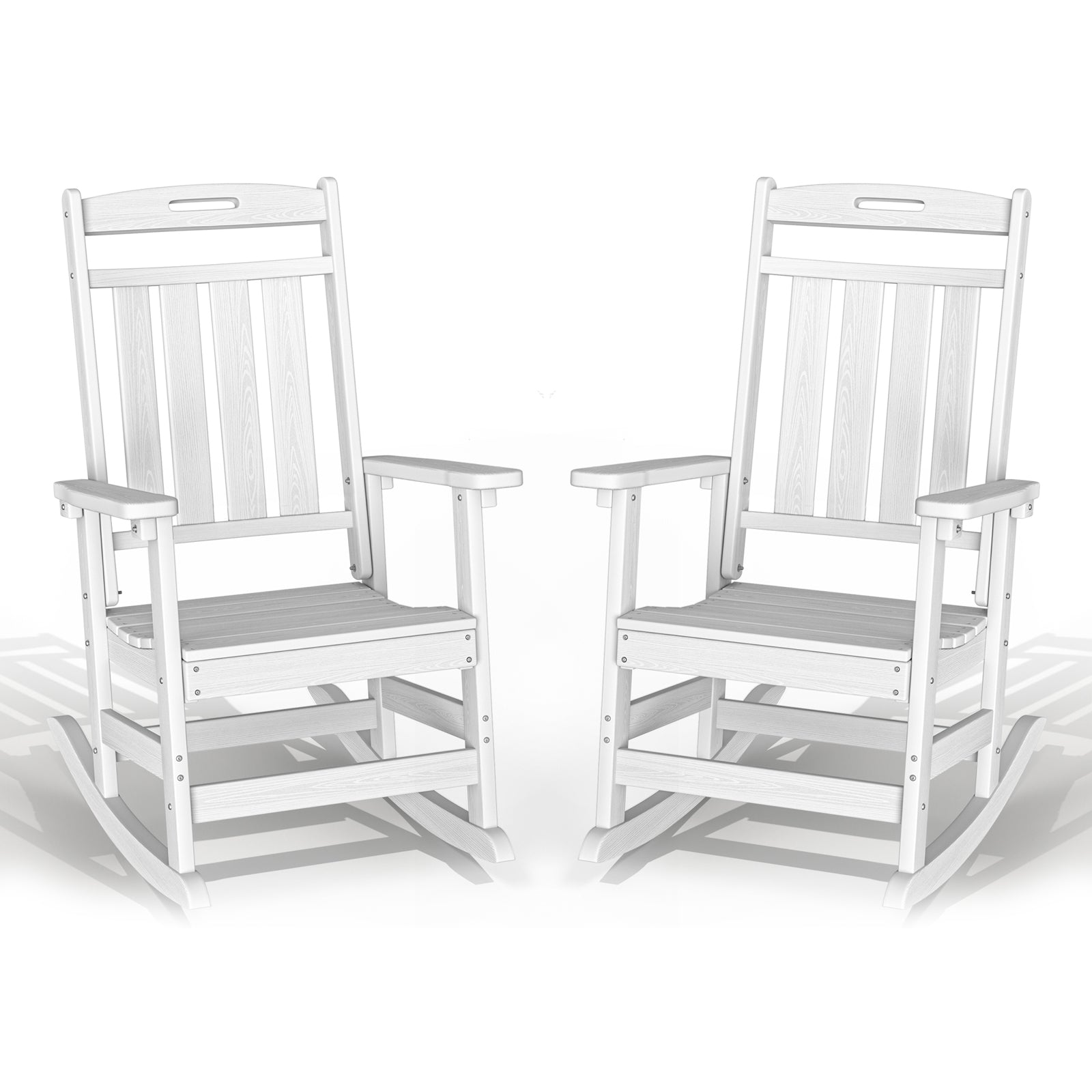 AWoutwood HDPE Rocking Chair & All- Wether Resisted - Oversize seat